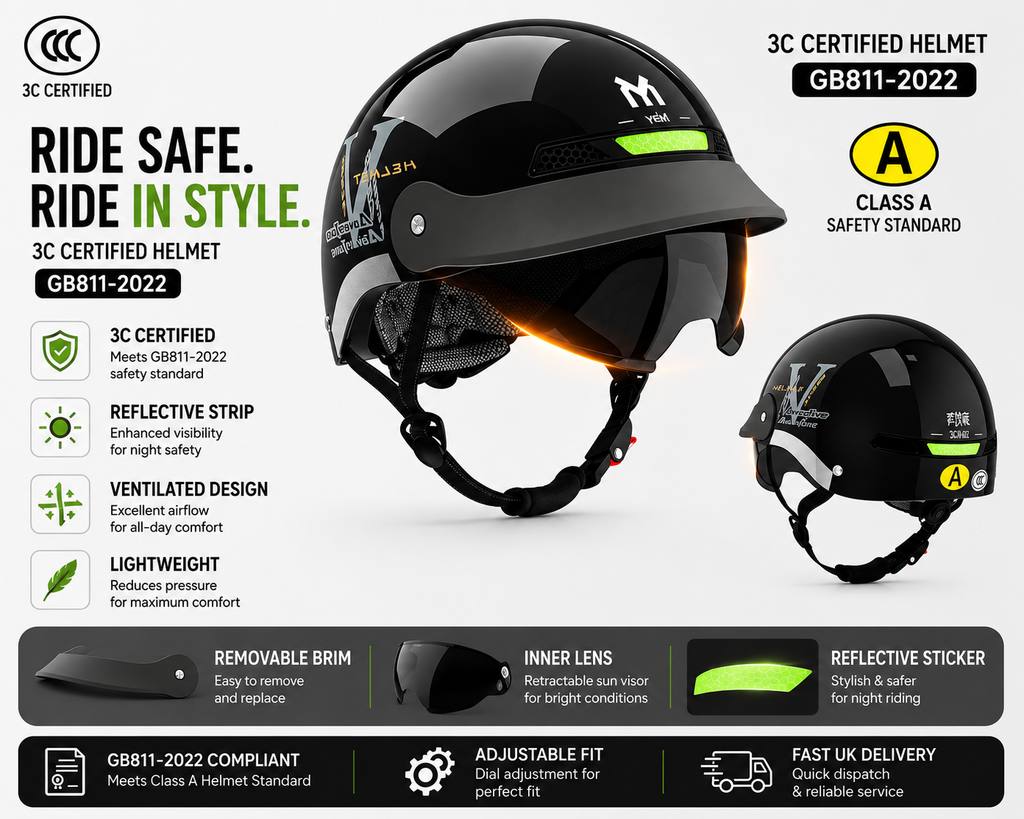 eBike Helmets for Men Women  Electric Vehicles Summer Helmets Sun Protection Adjustable Head Circumference casco moto