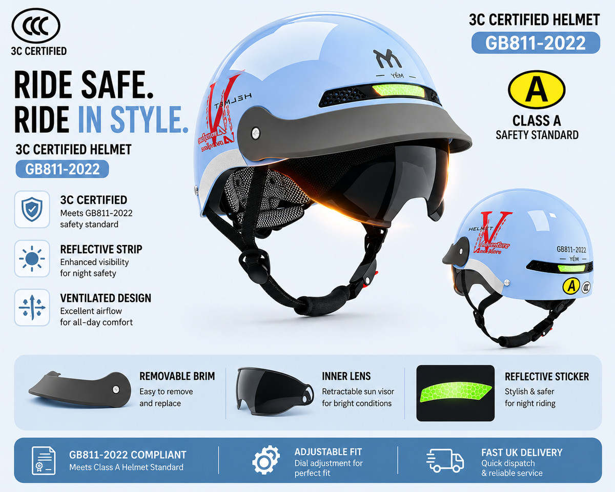 eBike Helmets for Men Women  Electric Vehicles Summer Helmets Sun Protection Adjustable Head Circumference casco moto